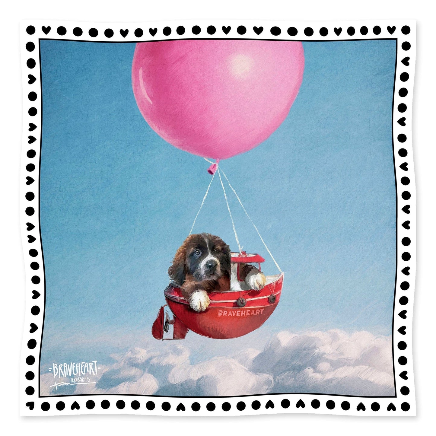 Happy365 90 x 90 cm / Balta Skarelė Braveheart