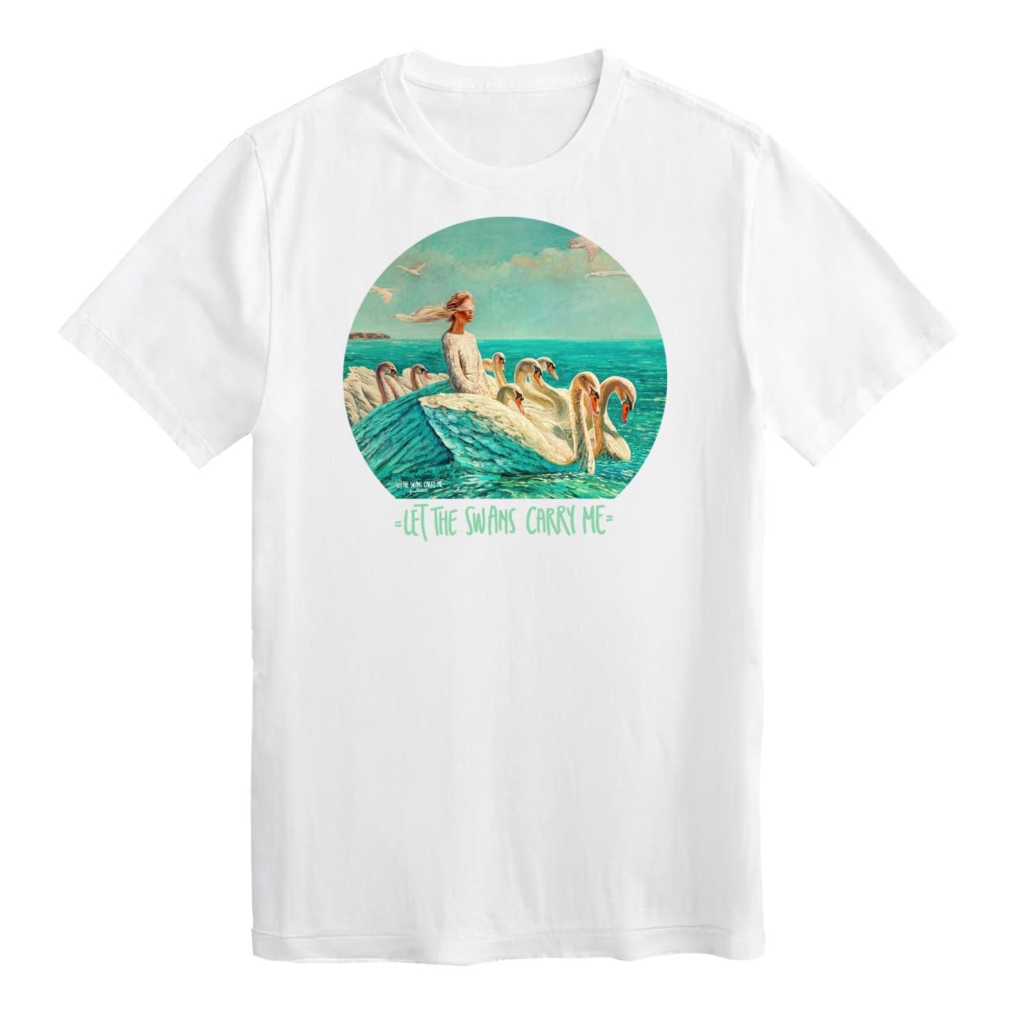 Happy365 Marškinėliai Let the Swans Carry Me