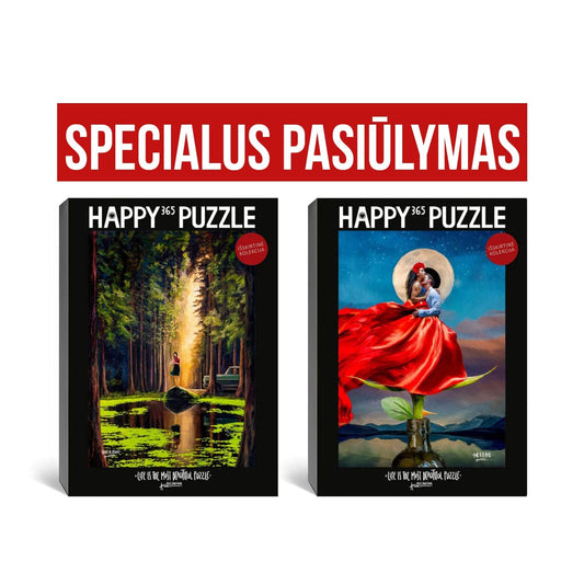 Happy365 Dėlionė Dvi dėlionės: „Turėti ir atiduoti“ ir „Love Is Rose“ po 1000 detalių